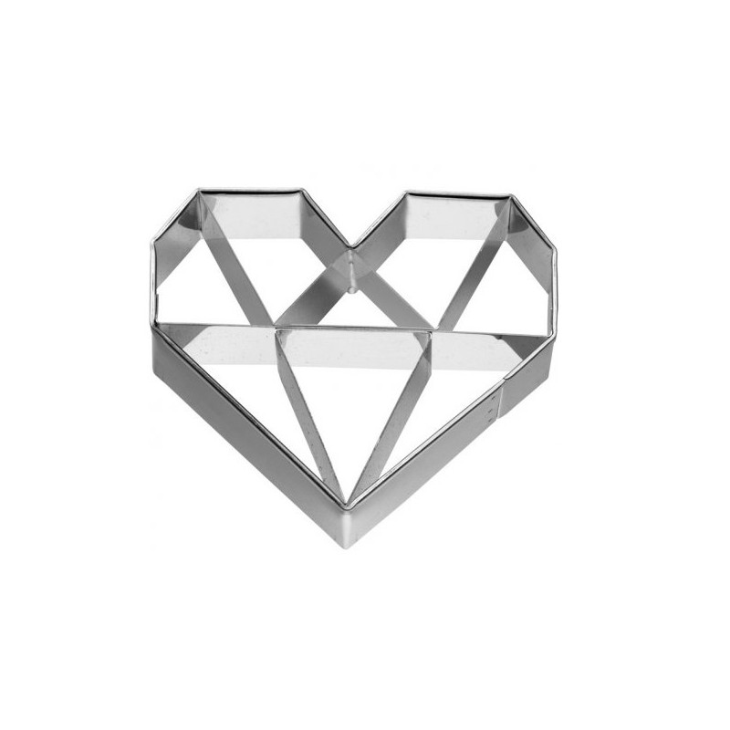 Birkmann Diamond Heart Cookie Cutter, 6.5cm