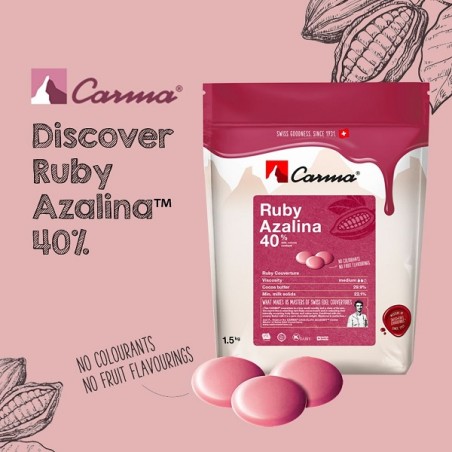 Ruby Rubina Kuvertüre - Ruby Azalina Rosa Schokolade