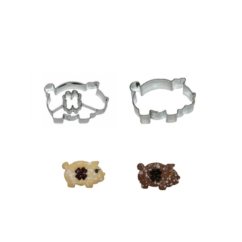 Pig Linzer Cookie Cutter Set, 2 pcs