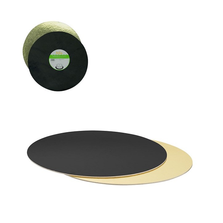 Decora Tortenplatte Rund Gold/Schwarz Decora Tortenplatte Rund Gold/Schwarz