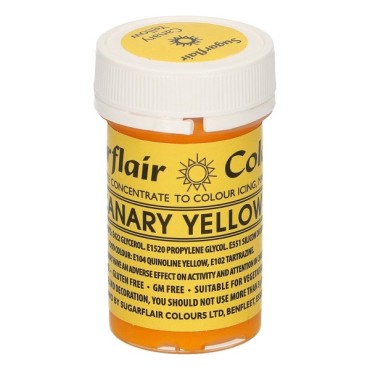 Sugarflair Paste Colour - Canary Yellow, 25g