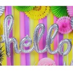 PartyDeco Hello Foil Balloon Pink, 80x40cm