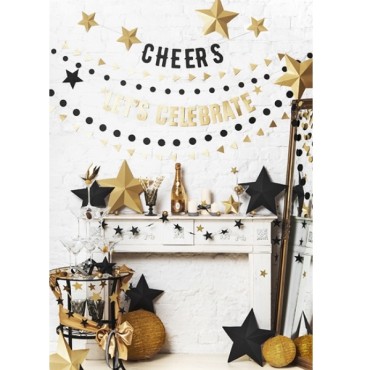 Let's Celebrate Banner Gold - Partydecoration