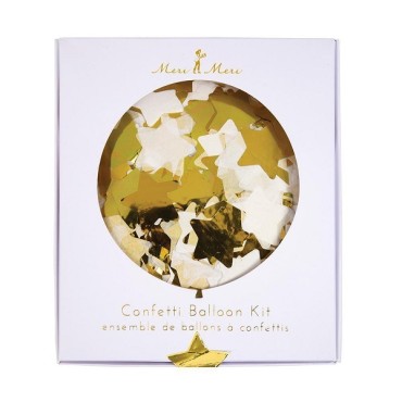 Star Confetti Balloon Kit Gold Meri Meri 45-2472