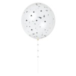 Meri Meri Star Konfetti Ballon Set SILBER, 8 Stück