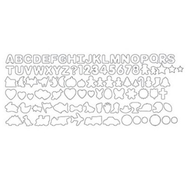 Cookie Cutters Set, 101-Piece — Alphabet, Numbers and Holiday Cookie Cutters 2304-1050
