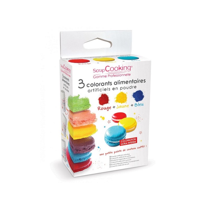 ScrapCooking Edible Lustre Red - Yellow - Blue, 3x10g