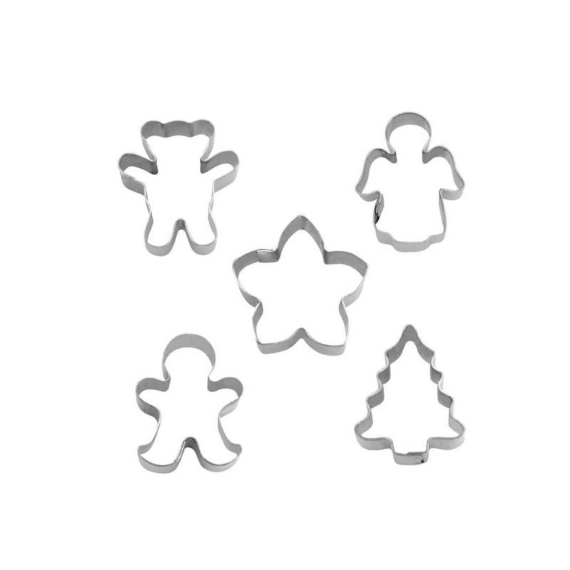 Städter Christmas Assorted Miniature Cookie Cutter Set, 5 pcs