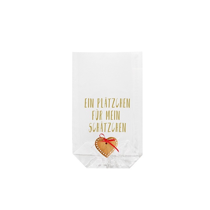 Kreuzboden Klarsichtbeutel "Ein Plätzchen für mein Schätzchen" 4761-0071