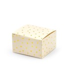 PartyDeco Mini Favour Boxen Gold gepunktet, 10 Stück