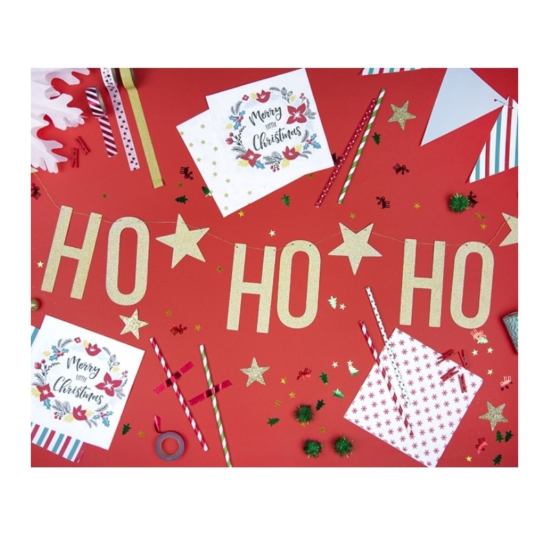 PartyDeco HO HO HO Party Garland, 1m