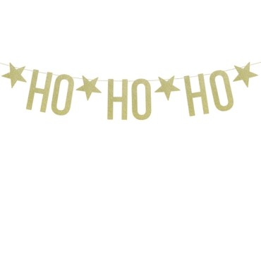 PartyDeco HO HO HO Party Garland, 1m