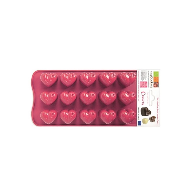 ScrapCooking Heart Chocolate Silicone Mould for 15 pcs