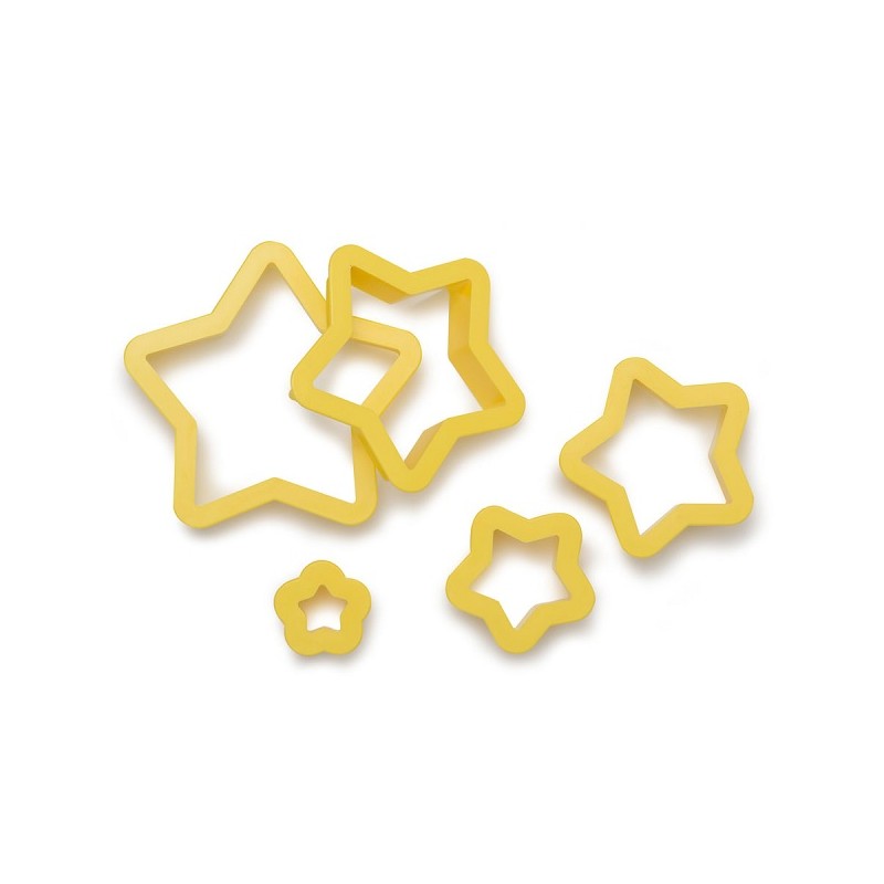 Decora Star Shaped Cookie Cutter Set, 5 pcs