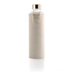 Mismatch Equa Glass Bottle with faux leather Cover Beige, 750ml