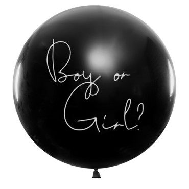 Giant Balloon Gender Reveal - Boy or Girl - Pink Confettis inside 1M Balloon