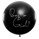 PartyDeco Boy or Girl Gender Reveal Ballon Konfetti PINK, 1 Meter