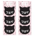 PartyDeco Mewo Kitty Treat Bags with Sticker, 6 pcs