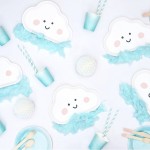 PartyDeco Cloud Party Plates, 6 pcs