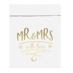 PartyDeco MR & MRS with love Treat Bags, 6 pcs