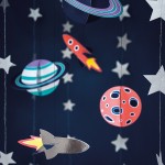 PartyDeco Space Party hanging party decoration, 5 pcs