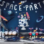 PartyDeco Space Party hängende Partydekoration, 5 Stück