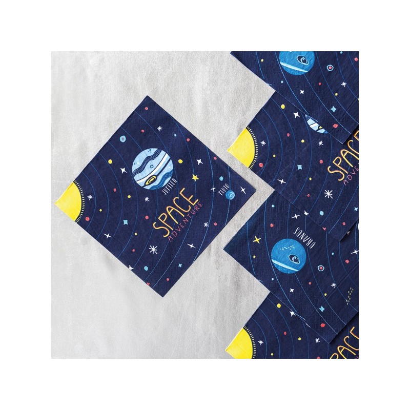 PartyDeco Space Party Napkins, 20 pcs