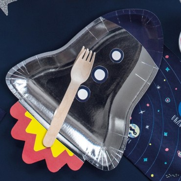 Space Party Tableware - Space Rocket Plates