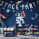 PartyDeco Space Party Raketen Teller, 6 Stück