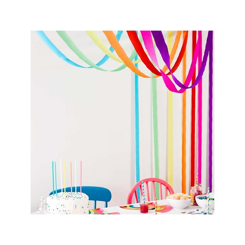 Talking Tables Rainbow Party Streamers, 7x10m