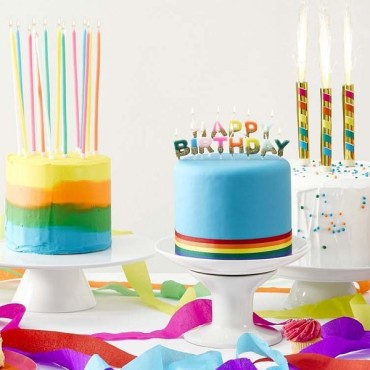 Talking Tables Birthday Brights Rainbow Happy Birthday Kerzen