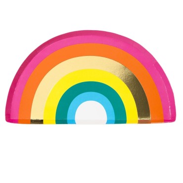 Birthday Brights Rainbow Shaped Plates Talking Tables Rain-Plates-Rain