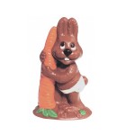 Baby Osterhase mit Karotte Schokoladen Giessform, 16cm