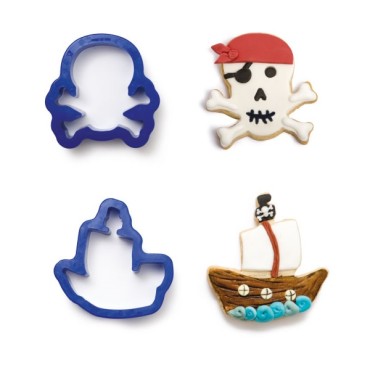 Pirateship and Skull Crossbone Cookie Cutter