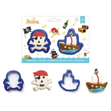 Pirateship and Skull Crossbone Cookie Cutter