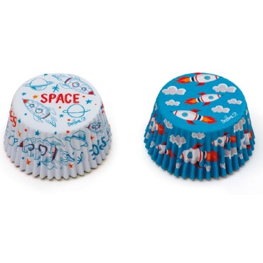 Rocket Cupcake Liners Decora Space Baking Cups