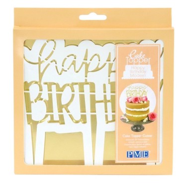 Cake Topper Cutter Modern Happy Birthday PME
