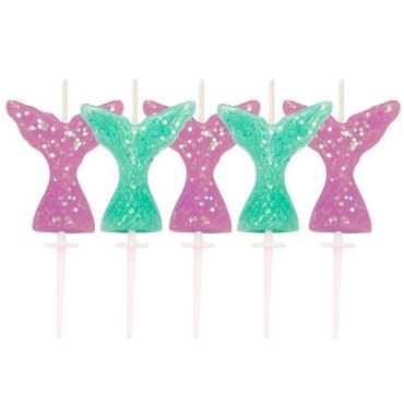 Glitter Mermaid Tail Pick Candles AHC217