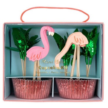 Meri Meri Tropical Flamingo Cupcake Kit 48 pcs - 188494