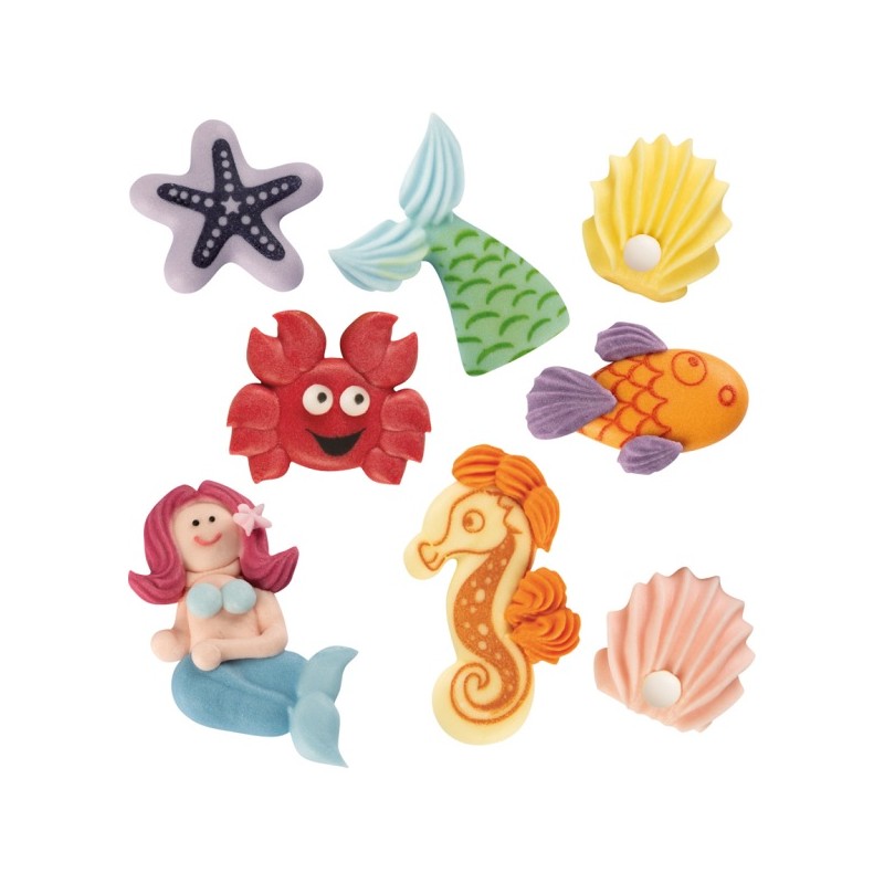 Günthart Mermaid Set Sugar Pipings, 8 pcs