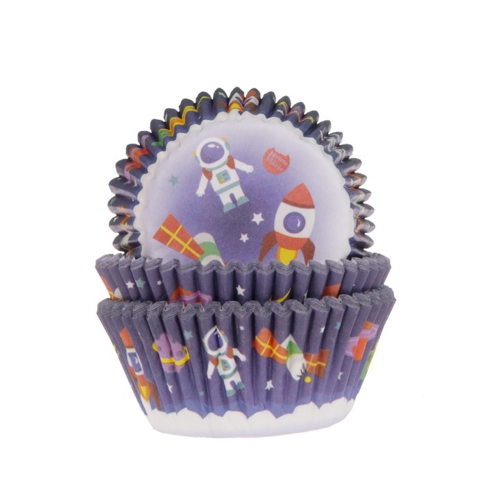House of Marie Space Cupcake Cases 48 Pieces | Rocket Cupcake Liners House of Marie Space Cupcake Cases 48 Pieces | Rocket Cupcake Liners