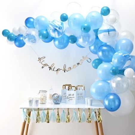 Ballon-Girlanden Set Blau 4 Meter