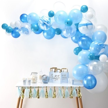 Ballon-Girlanden Set Blau 4 Meter