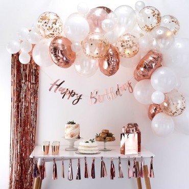 Ginger Ray Balloon Arch Kit Rose Gold 70pcs