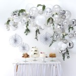 Ginger Ray Silver Balloon Arch Kit, 4 Meter