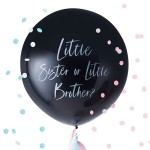 Ginger Ray Little Sister or Little Brother Gender Reveal Ballon, 95cm