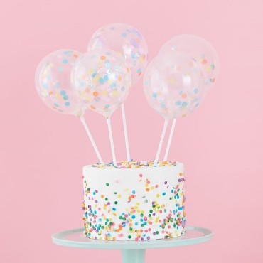 Mini Cake Topper Confetti Balloons Kit - Pastel Party Ginger Ray Partyware