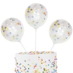 Ginger Ray Mini Confetti Balloon Cake Topper, 5 pcs