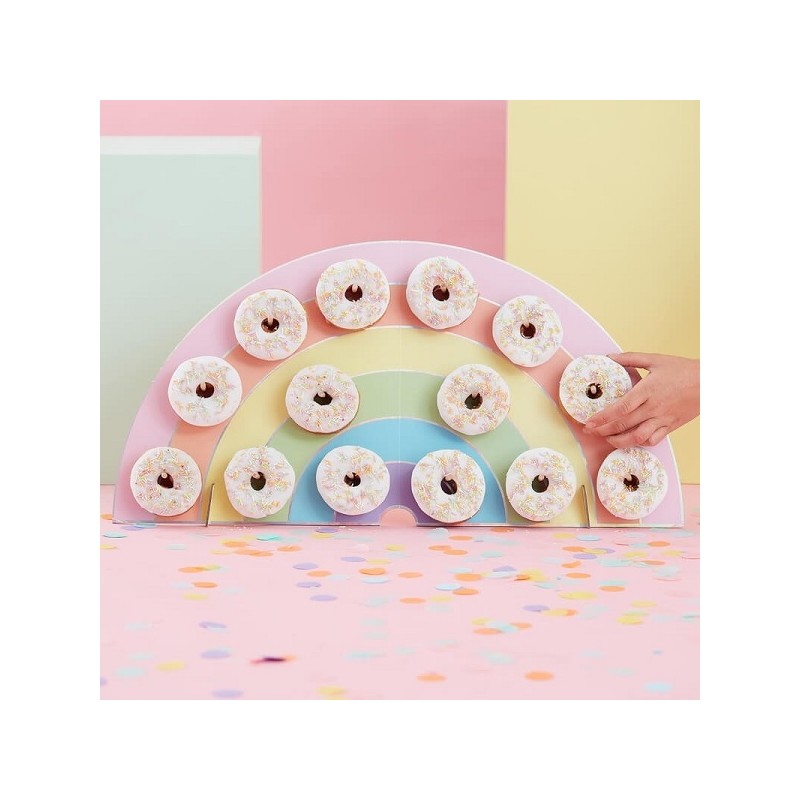 Ginger Ray Rainbow Donut Wall for 14 Donuts