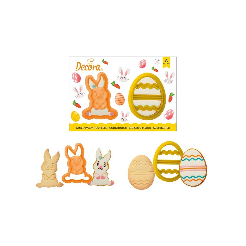 Decora Easter Bunny & Egg Cookie Cutters, 2 pcs